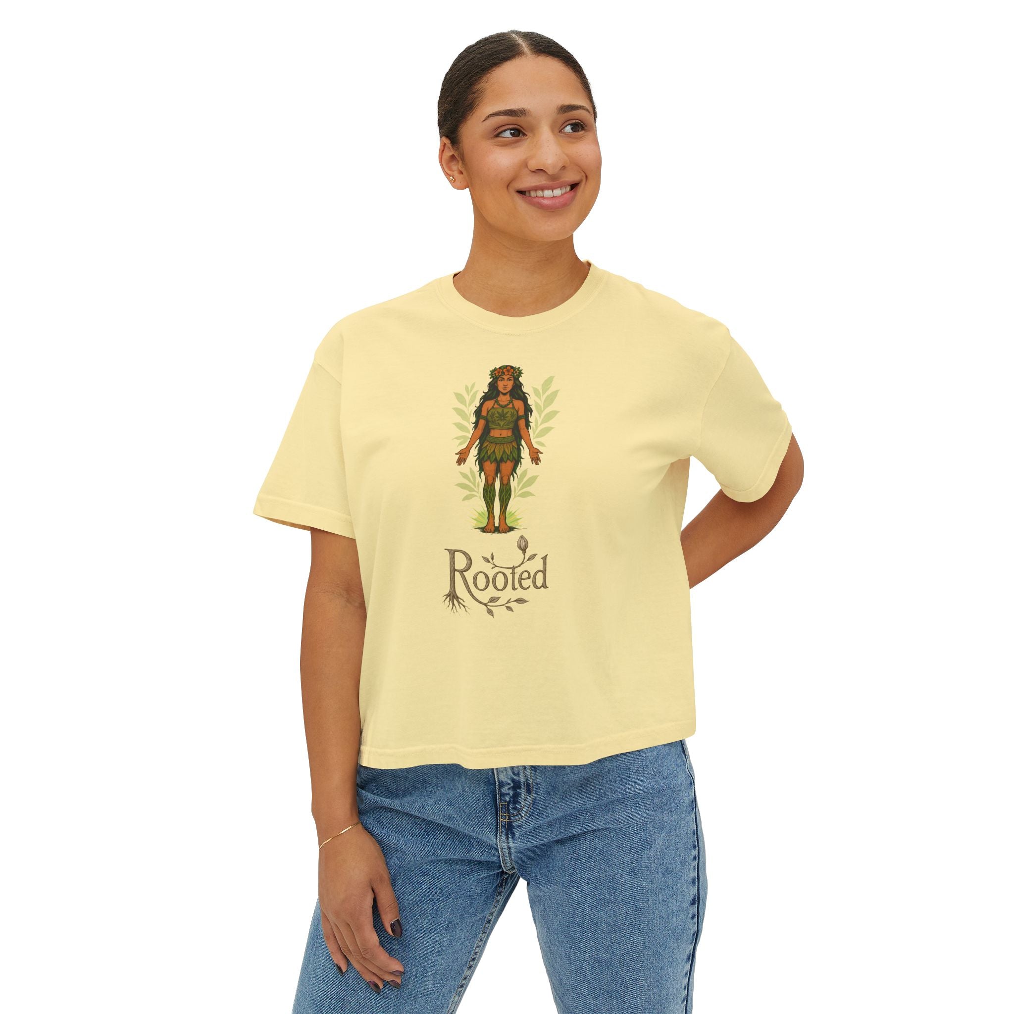 Rooted Women's Crop Tee - Effortless & Empowered