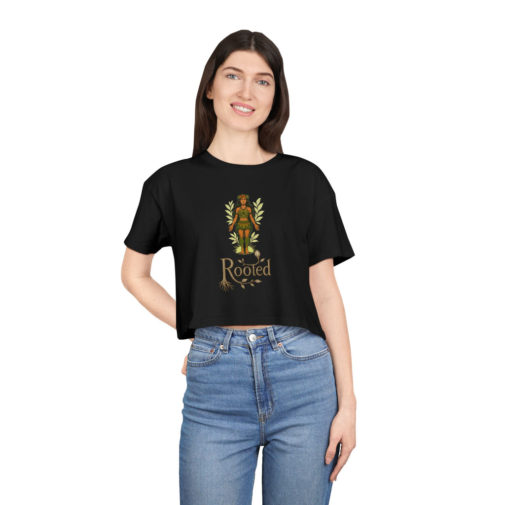 Rooted Women's Crop Tee - Effortless & Empowered