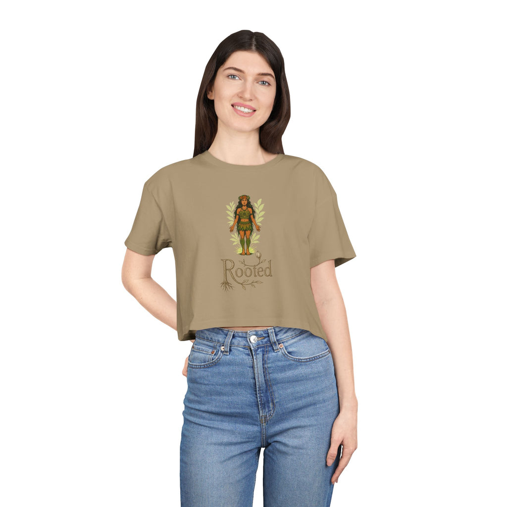 Rooted Women's Crop Tee - Effortless & Empowered