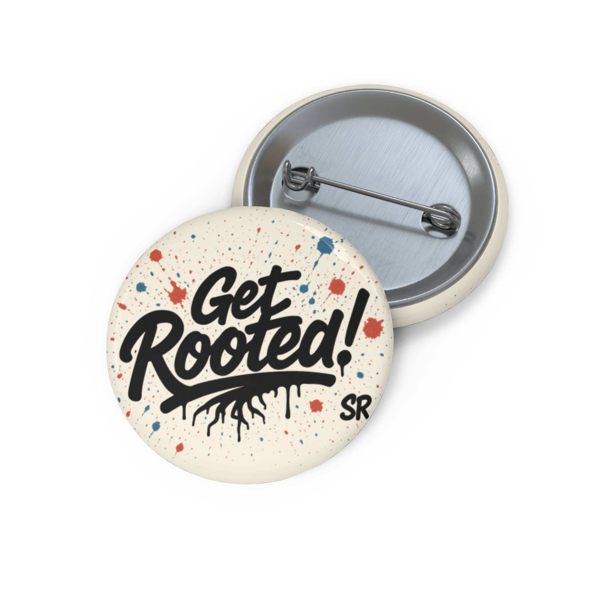 Get Rooted! Round Pin Button