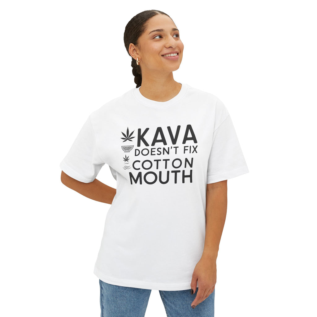 Kava-Inspired Unisex Oversized Tee, Casual Comfort Wear, Gift for Friends, Relaxation Vibe, Trendy Cannabis Apparel
