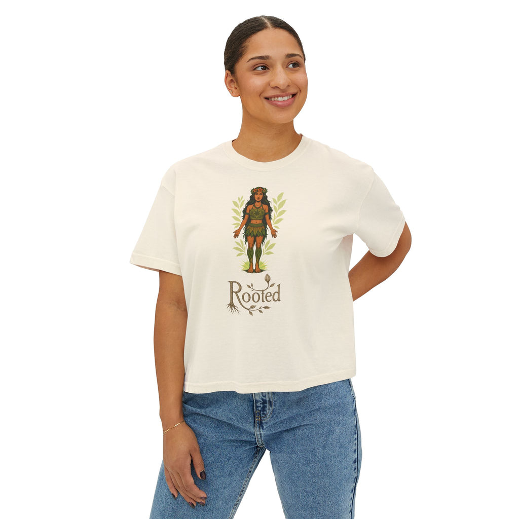 Rooted Women's Crop Tee - Effortless & Empowered
