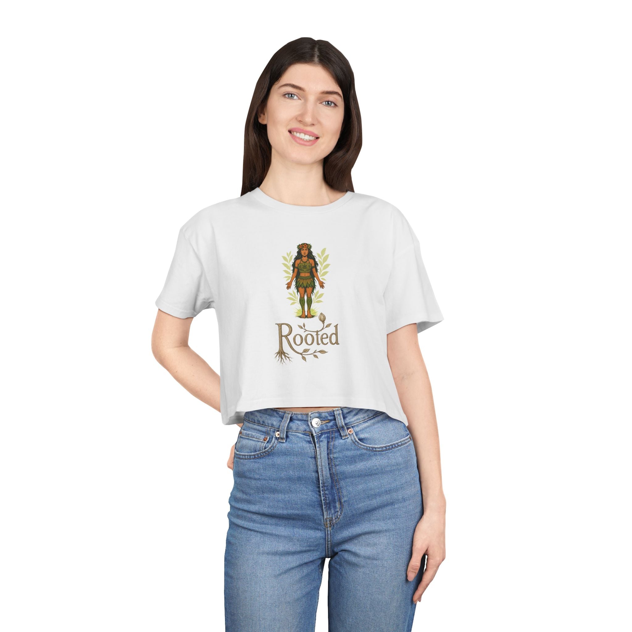 Rooted Women's Crop Tee - Effortless & Empowered