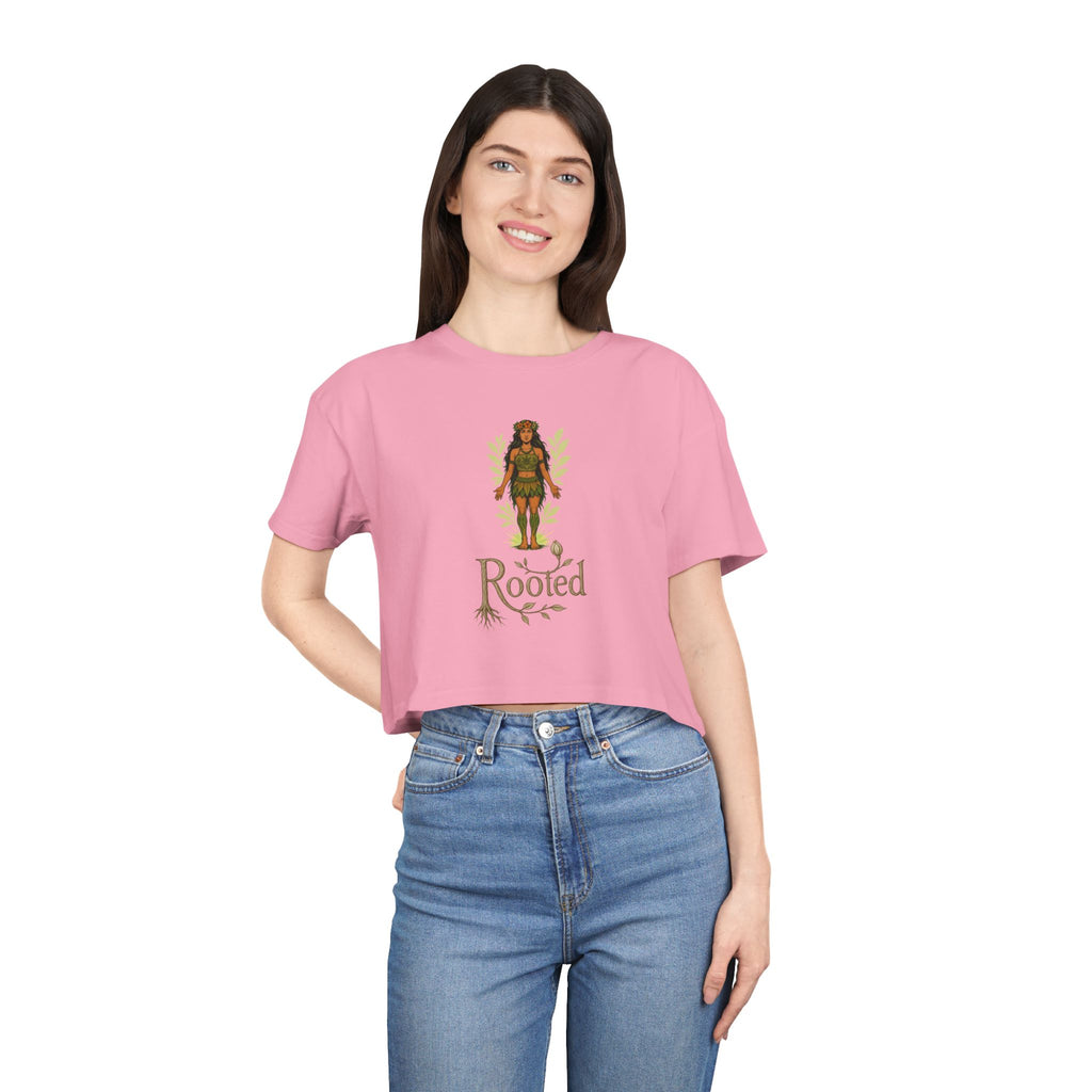 Rooted Women's Crop Tee - Effortless & Empowered