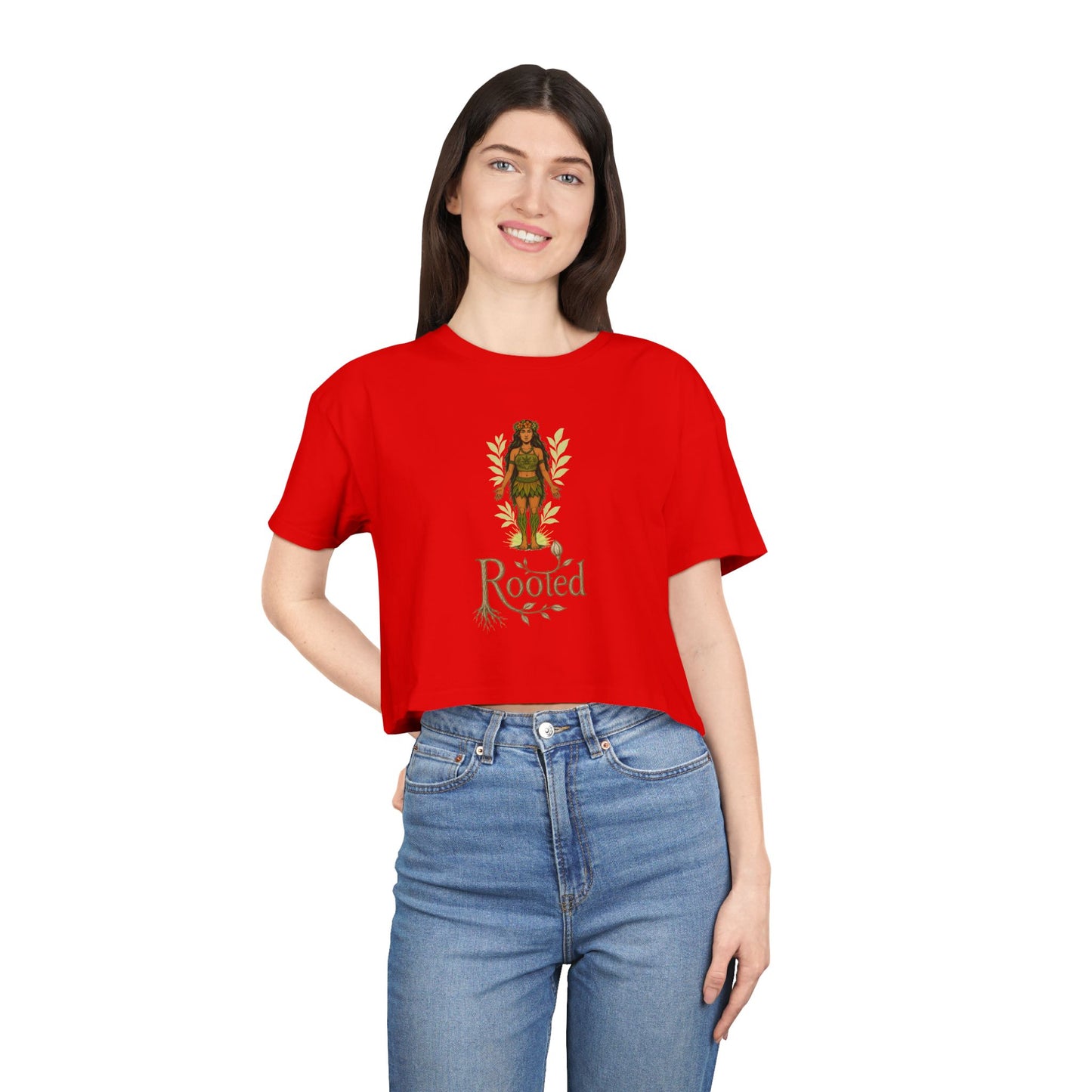 Rooted Women's Crop Tee - Effortless & Empowered